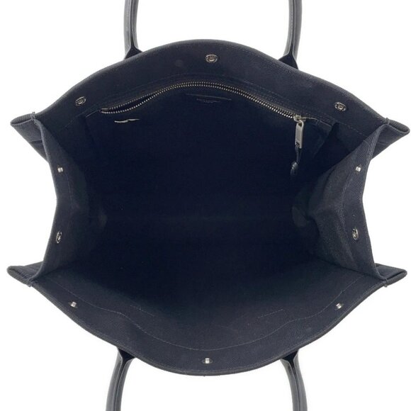 SAINT LAURENT PARIS Rive Gauche Tote Bag Canvas Black 632539 - Picture 9 of 11